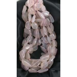  PINK CHALCEDONY LARGE FACETED FREE FORM BEADS~ 