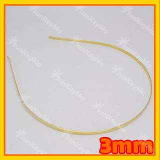 10 pcs DIY Metal Headbands Hair Band 3mm Gold HC065  