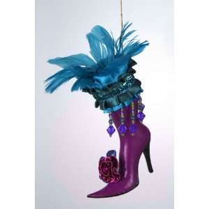   Heeled Feather Boot Christmas Ornament 