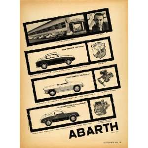  1959 Ad Vintage Fiat Abarth 750 Coupe Spyder Dual Model 