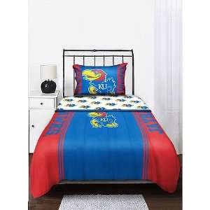  Kansas U Jayhawks Full Comforter & Sheet Set (5 Piece Bed 