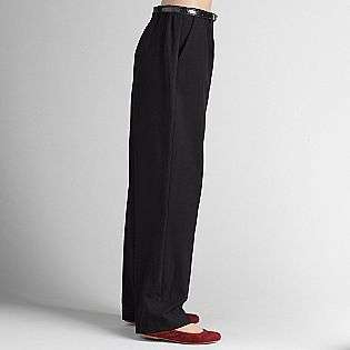 Womens Belted Flat Front Pants  Sag Harbor Clothing Womens Pants 