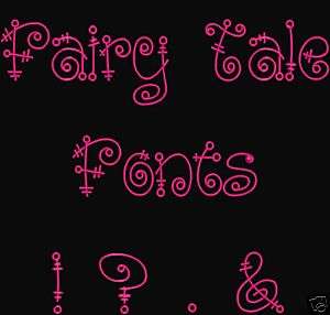 FAIRY TALE FONTS EMBROIDERY MACHINE DESIGNS CD MULTI  