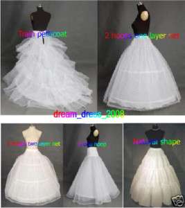 New Five Style White Bridal Accessories Bride Gown Dress Petticoat 