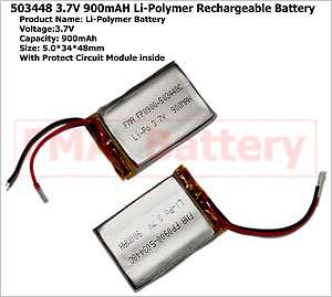 503448 3.7V 900mAh Li Po Battery for Mobile Phone MP4  