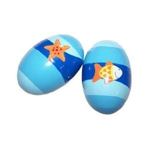 Sassafras Kids Fish Shaker Eggs Set of 2 Toys & Games