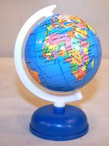 12 SMALL WORLD GLOBES ON STAND fund raiser earth globe map countrys 
