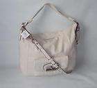   14769 Kristin Leather large Hobo Chalk Convertible Shoulder Bag