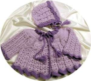   VELVET Baby Sweater Crochet Pattern by REBECCA LEIGH  6/12mo  