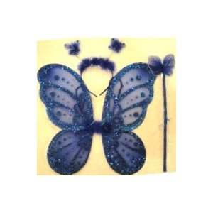  Tanday Blue 3 piece Princess Fairy Butterfly Wings 