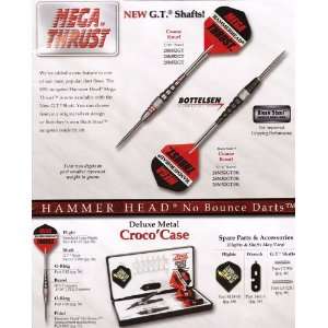  Hammer Head Mega Thrust GT Steel Tp Darts Silver Barrel 