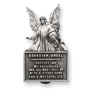  Pewter Finish Guardian Angel Visor Clip Jewelry