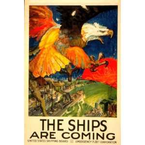  1917 Poster U.S. Shipping Board, Emergency Fleet Co.