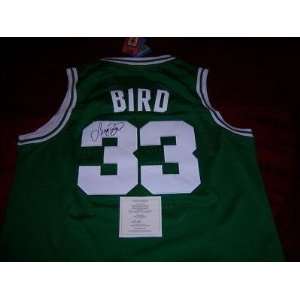 Signed Larry Bird Jersey   hof Scoreboard coa   Autographed NBA 