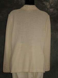 St John EVENING knit jacket skirt suit size 2 4 6  