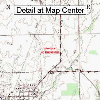  USGS Topographic Quadrangle Map   Westport, Indiana 