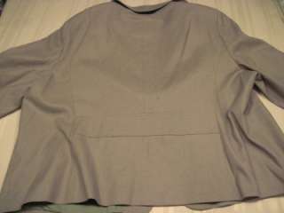 Plus Size Womens Blazer Jacket Talbots Size 24W Gray Linen Cotton 