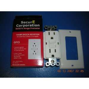  White GFCI Receptacle by SecurE