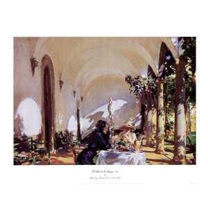 Breakfast In The Loggia by John Singer Sargent 26x20  