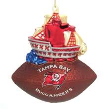 SC Sports Tampa Bay Buccaneers Team Mascot Football Ornament    