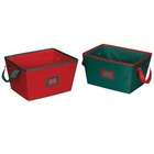 Household Essentials Holiday Storage Bins (Set of 2) in Red and Green