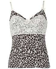 Chocolate (Brown) Animal Print Lace Camisole  249697127  New Look