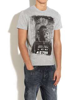 Grey (Grey) Monkey Mugshot Printed T Shirt  248781904  New Look