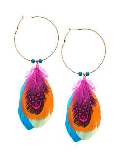   product,entityNameFeather hoop earrings by Lane Bryant