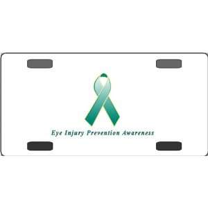  Eye Injury Prevention Awareness Ribbon Vanity License Plate 
