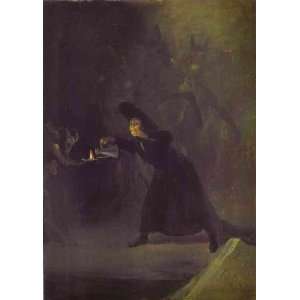   Oil Reproduction   Francisco de Goya   24 x 34 inches   The Bewitched