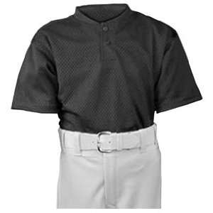  ALL STAR Youth 2 Button Mesh Custom Baseball Jerseys BK   BLACK 