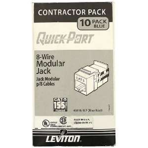  Leviton 40838 BCP Cat 5 8 Wire Quickport Jack, 10 Pack 
