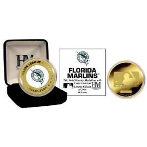  Florida Marlins 24KT Gold and Color Team Mint Coin 