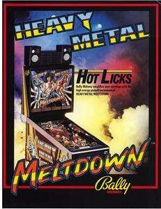 1987 BALLY HEAVY METAL MELTDOWN PINBALL MACHINE FLYER  