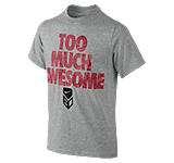 nike dri fit too much awesome boys baseball t shirt $ 18 00