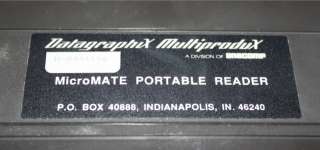 Datagraphix Multiprodux Micromate Portable Reader Microfiche  