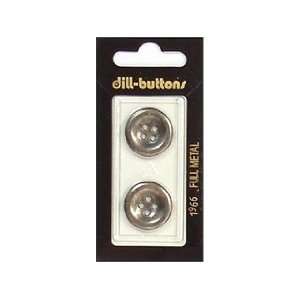  Dill Buttons 20mm 4 Hole Antique Silver Metal 2 pc Arts 