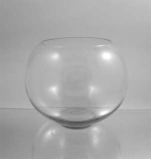 12Dx10H Clear Round Bubble Bowl Glass Vase Wholesale  