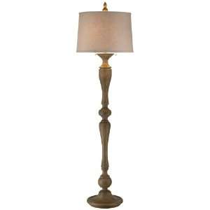  Turned Candlestick Faux Wood Floor Lamp