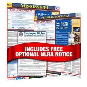  Mississippi Labor Law Posters (State & Federal incl. NLRA 