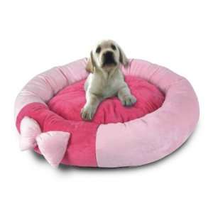  Round Donut Dog Pet Bed   Pink
