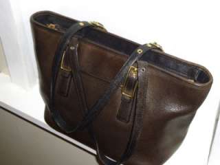 COACH Classic Brown Leather Legacy West Market Tote Handbag Shoulder 