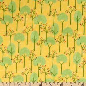  44 Wide Moda Love U Trees Sunshine Yellow/Lime Fabric By 