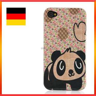   Liebenswerten Pandabären Tasche Schutz Hülle für iPhone 4 4G  