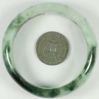   Green Bangle Round 100% Natural Untreated Grade A Jadeite Jade  