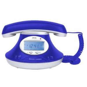    p430 Vintage Design Jumbo Caller Id Telephone Wiht Alarm Clock, Blue