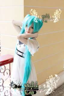 Vocaloid Hatsune Miku Cosplay WIG + 2 Ponytails 120cm light blue 