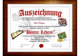 Bester Lehrer/ in Diplom* Schule Fun Diplom  Abitur  