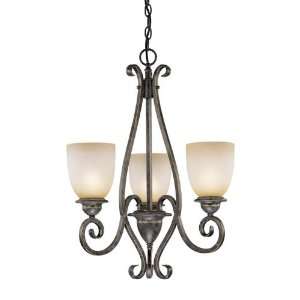   Bronze Mont Blanc Tuscan Three Light Up Lighting Chandelier from t