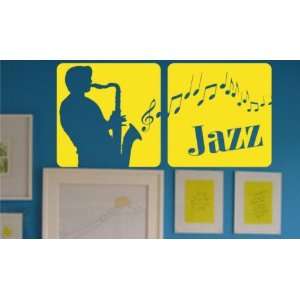  Jazz Panels Wall Decal Sticker Art Graphic Music Musician 